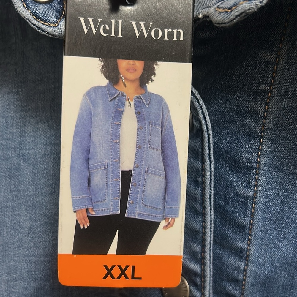 Well Worn Denim Button Up Jacket XXL NWT - Picture 1 of 5